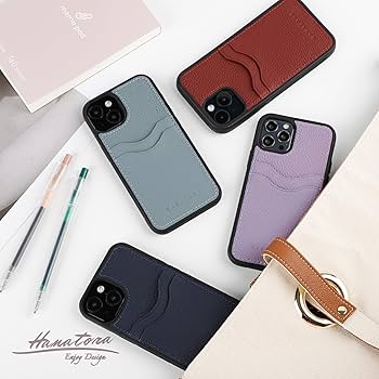 【色:ブルーグレー_サイズ:iPhone14Pro】HANATORA iPhon Amazon.co.jp: HANATORA iPhone14Pro ケース 本革 耐衝撃